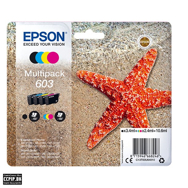 Epson 603 Multipack Sort Gul Cyan Magenta