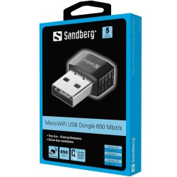 Sandberg Netvrksadapter USB 2.0 650Mbps Trdls