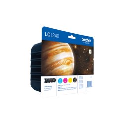 Brother LC 1240 Value-Pack Sort Gul Cyan Magenta 600 sider