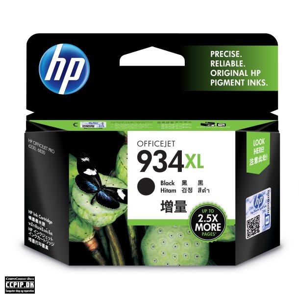 HP 934XL Sort 1000 sider