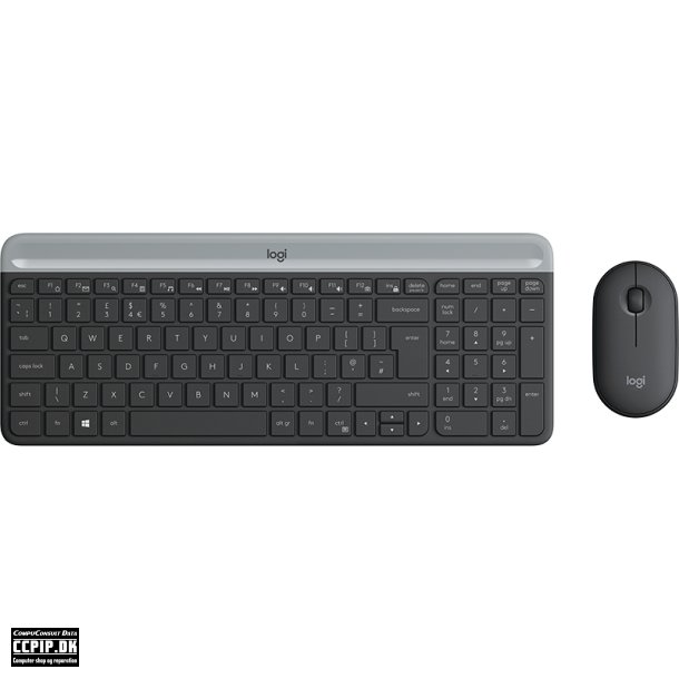 Logitech Slim Wireless Combo MK470 Tastatur og mus-st Trdls