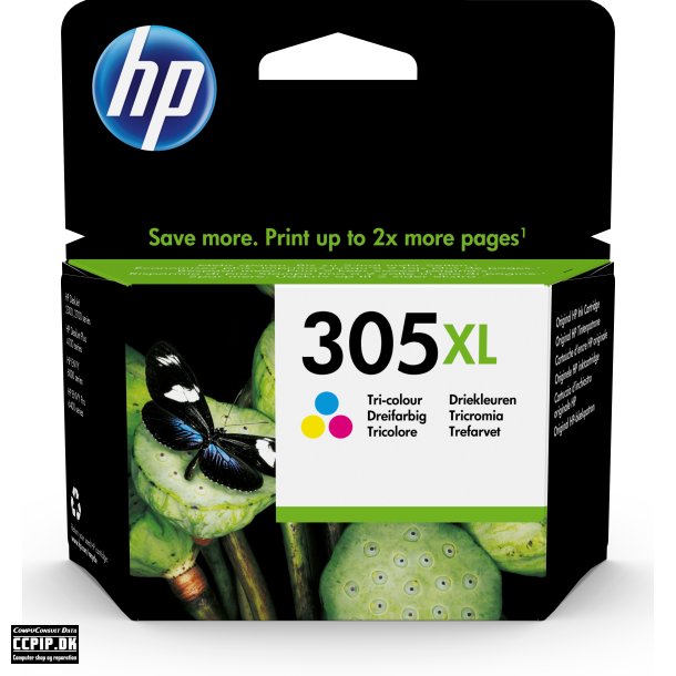 HP 305XL Farve (cyan, magenta, gul) 200 sider