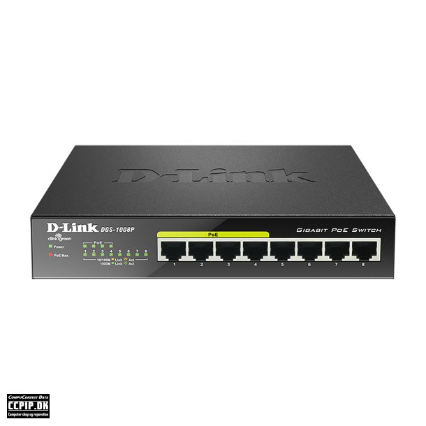 D-Link DGS 1008P Switch 8-porte Gigabit  PoE