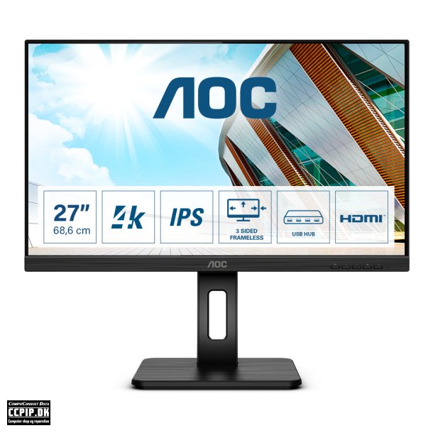 AOC U27P2 27 3840 x 2160 HDMI DisplayPort 60Hz Pivot Skrm