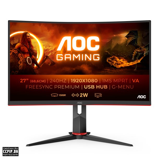 AOC Gaming C27G2ZU/BK 27 1920 x 1080 HDMI DisplayPort 240Hz