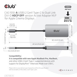 Club 3D USB / DVI kabel 24.5m