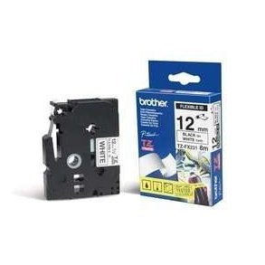 Brother TZe FX231 Fleksibelt ID-tape  (1,2 cm x 8 m) 1rulle(r)