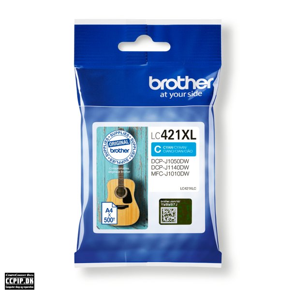Brother LC 421XLC Cyan 500 sider