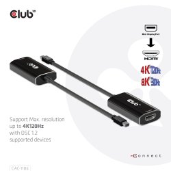 Club 3D Videoadapter Mini DisplayPort / HDMI 15cm Sort