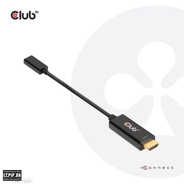 Club 3D Videoadapterkabel HDMI / USB 22cm Sort