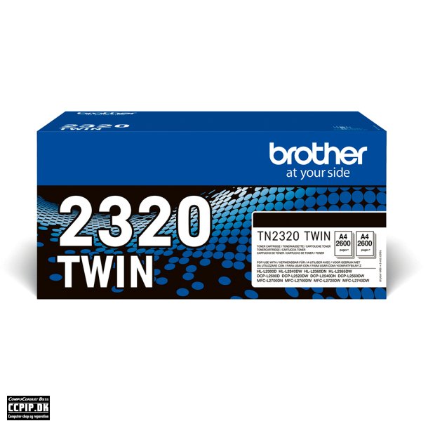 Brother TN 2320 TWIN Sort 2600 sider