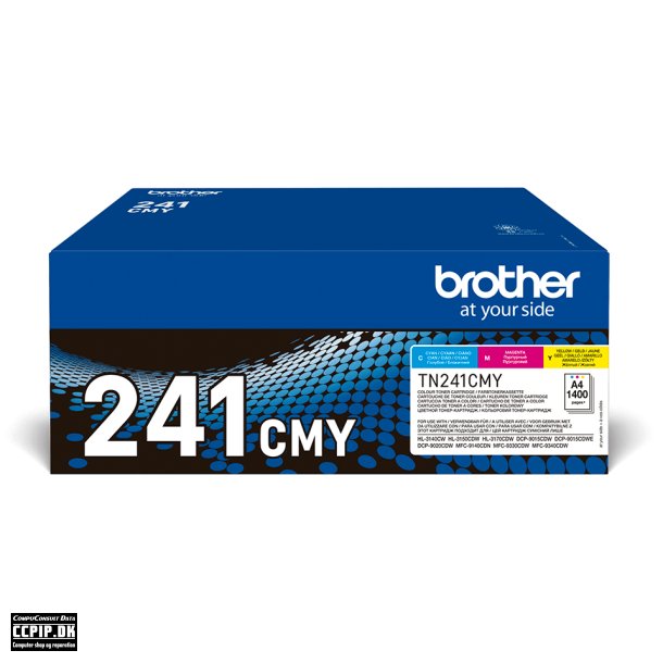 Brother TN 241CMY Gul Cyan Magenta 1400 sider