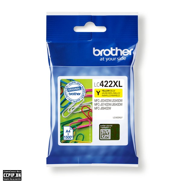 Brother LC 422XLY Gul 1500 sider