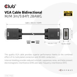 Club 3D VGA-kabel 3m