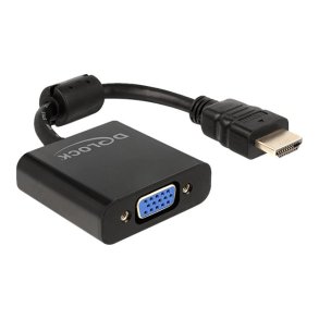 DeLOCK Videoadapter HDMI / VGA 25.5cm Sort