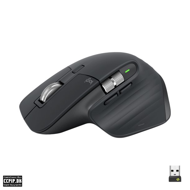 Logitech Master Series MX MASTER 3S Optisk Trdls Sort