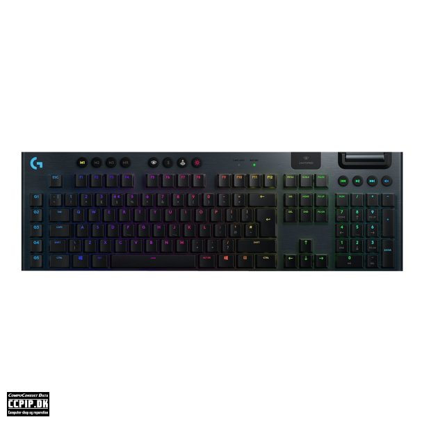 Logitech G915 LIGHTSPEED Wireless RGB Mechanical Gaming  - GL Tactile Tastatur Mekanisk RGB/16,8 millioner farver Trdls Nordisk