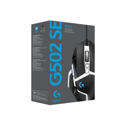 Logitech Gaming Mouse G502 (Hero) Optisk Kabling Sort Hvid