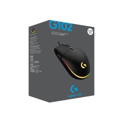 Logitech Gaming Mouse G102 LIGHTSYNC Optisk Kabling Sort