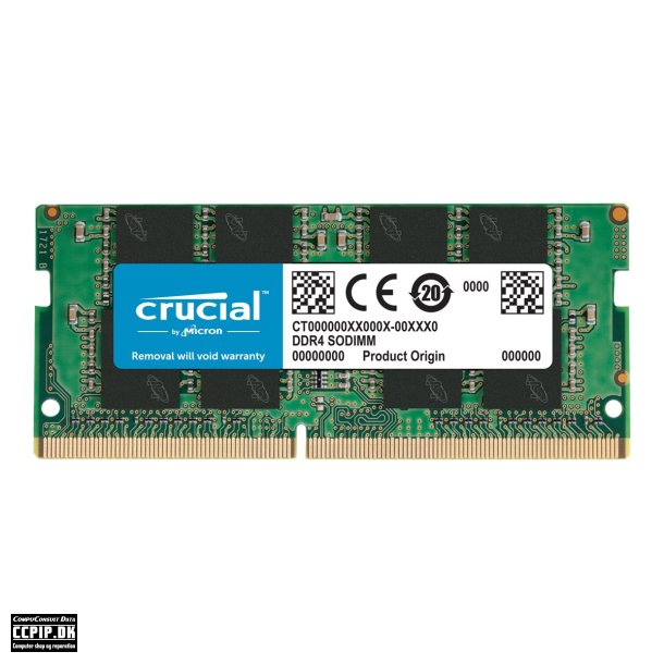 Crucial DDR4  16GB 3200MHz CL22  Ikke-ECC SO-DIMM  260-PIN
