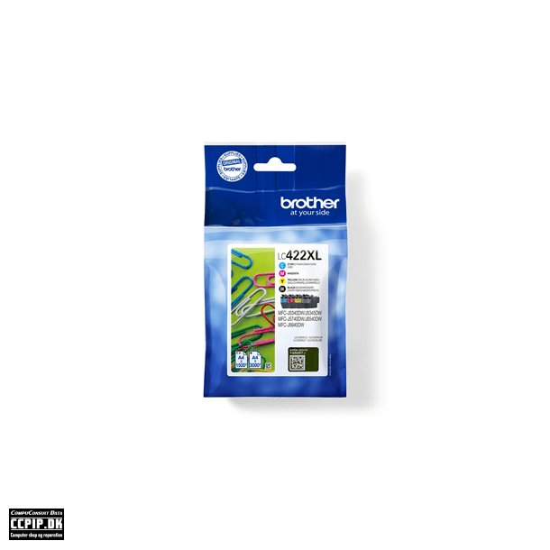 Brother LC 422XL Multipack Sort Gul Cyan Magenta