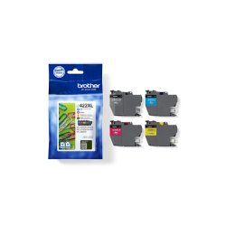 Brother LC 422XL Multipack Sort Gul Cyan Magenta