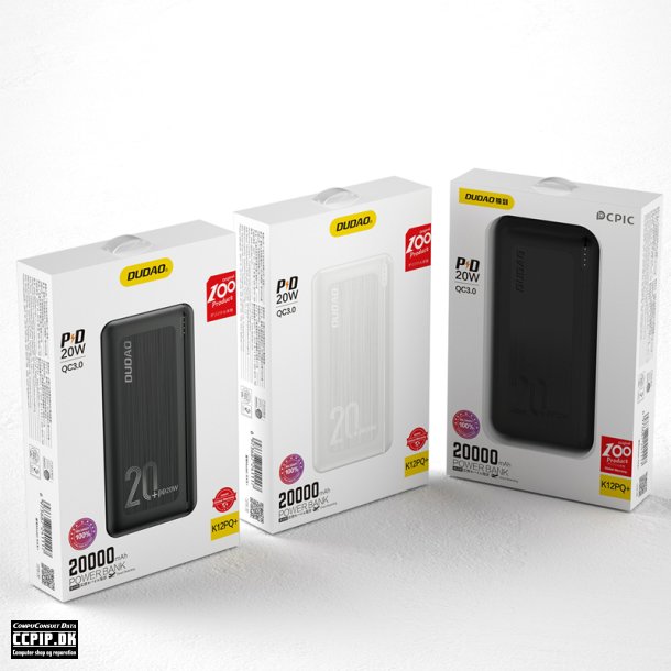 Dudao K12PQ+ powerbank 20000mAh 20Watt HVID