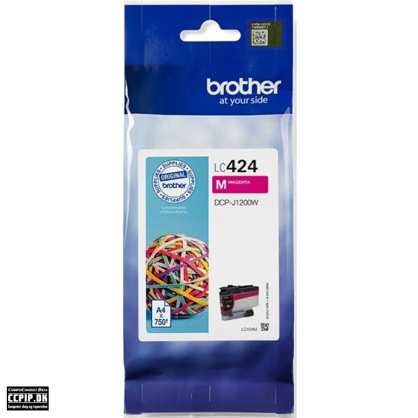 Brother LC 424M Magenta 750 sider Blk LC424M