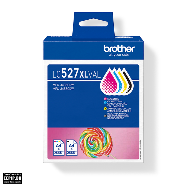 Brother LC527XLVAL sampak af 4 blkpatroner