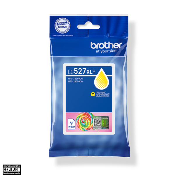 Brother LC527XLY blkpatron - YELLOW / GUL 2.000 sider