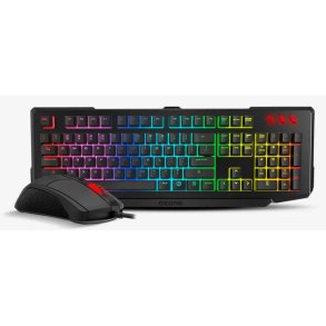 Ozone Double Tap Tastatur og Mus Semimekanisk RGB Kabling