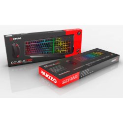 Ozone Double Tap Tastatur og Mus Semimekanisk RGB Kabling
