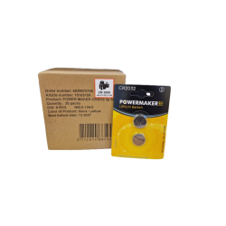 Powermaker CR2032 Lithium Batteri - Kasse (salgsbox) med 20 X 2 stk.