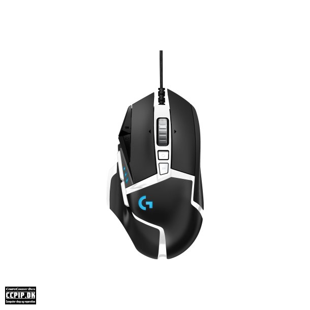 Logitech Gaming Mouse G502 (Hero) Optisk Kabling Sort Hvid