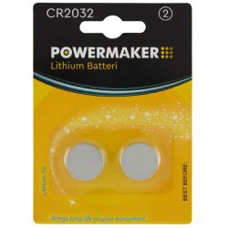 Powermaker CR2032 Lithium Batteri - Blister med 2 stk.