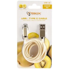 Sbox USB til USB-C Kabel 1,5 Meter Gold